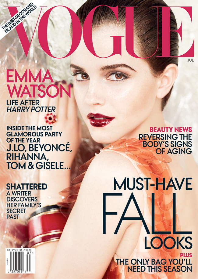 emma watson 2011 photoshoot. 2010 Glam Shot: Emma Watson Covers emma watson vogue photo shoot 2011.