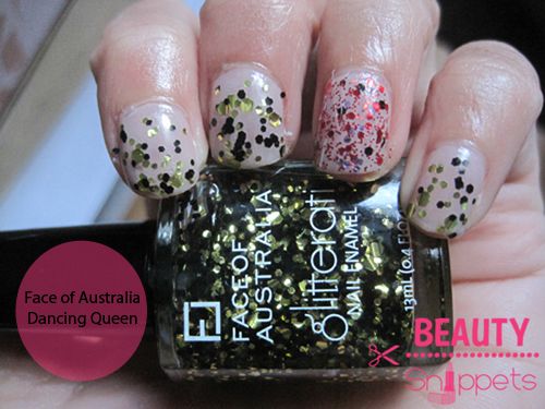 Face of Australia Dancing Queen and Lookin' For Some Hot Stuff Glitterati Nail Enamel $4.95AUD Face of Australia Dancing Queen and Lookin' For Some Hot Stuff Glitterati Nail Enamel $4.95AUD