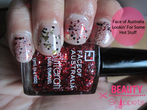 Face of Australia Dancing Queen and Lookin' For Some Hot Stuff Glitterati Nail Enamel $4.95AUD Face of Australia Dancing Queen and Lookin' For Some Hot Stuff Glitterati Nail Enamel $4.95AUD