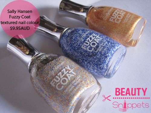 Sally Hansen Fuzzy Coat textured nail colour $9.95AUD Sally Hansen Fuzzy Coat textured nail colour $9.95AUD