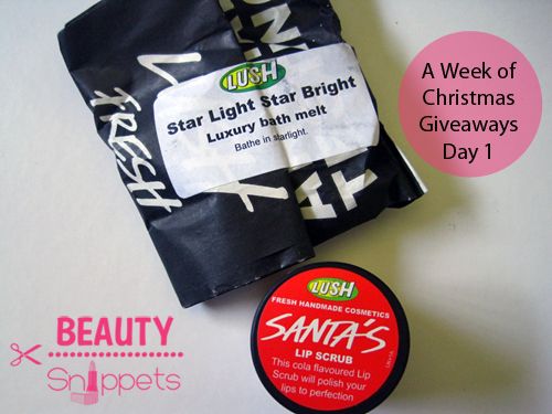 A Week of Christmas Giveaways - Day 1 {LUSH Star Light Star Bright Bath Melt ($5.25) and Santa's Lip Scrub ($9.95)} A Week of Christmas Giveaways - Day 1 {LUSH Star Light Star Bright Bath Melt ($5.25) and Santa's Lip Scrub ($9.95)}