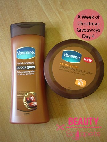 Vaseline Total Moisture Cocoa Glow $5.25 and Cocoa Butter Smoothing Body Butter $10.99 Vaseline Total Moisture Cocoa Glow $5.25 and Cocoa Butter Smoothing Body Butter $10.99