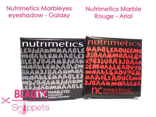 Nutrimetics nc Marbleyes in Galaxy and nc Marble Rouge in Arial