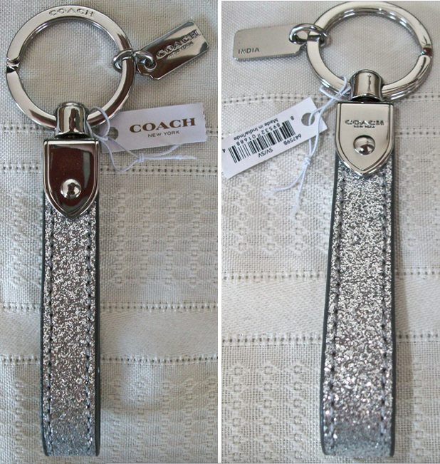 64759 64759B boxed glitter loop key fob silver front back vertical photo 64759 64759B boxed glitter loop key fob silver front back 2.png