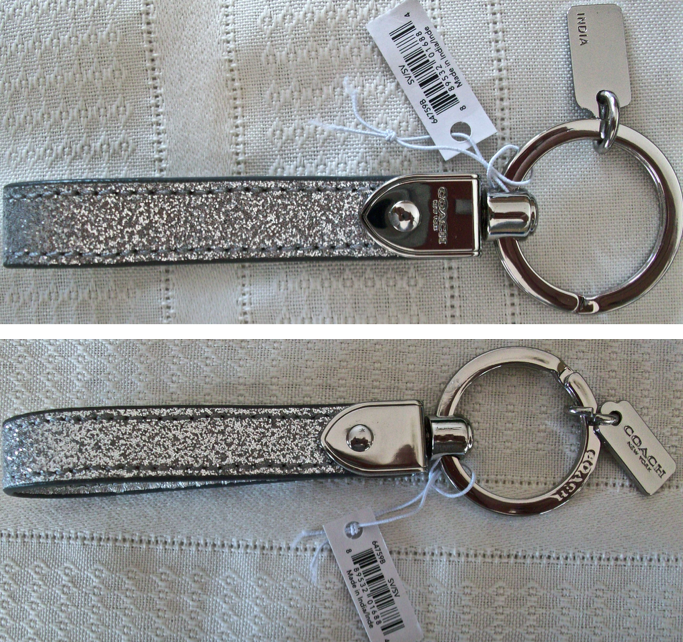 64759 64759B boxed glitter loop key fob silver front back horizontal photo 64759 64759B boxed glitter loop key fob silver front back 3.png
