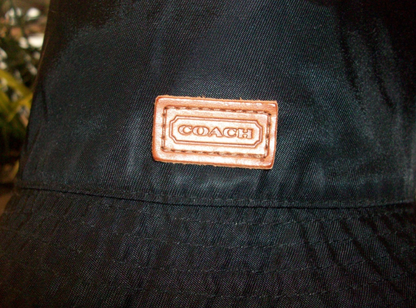 Coach Hat Signature Reversible Crusher Bucket Black White 2778 Nylon Satin logo patch photo Coach Hat Signature Reversible Crusher Bucket Black White 2778 Nylon Satin logo patch.png