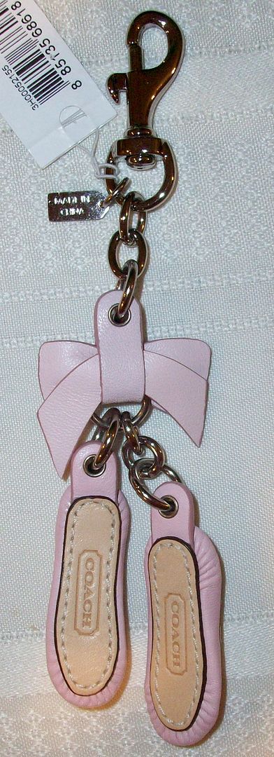 92941 leather ballet slippers charm back