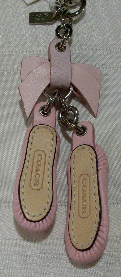 92941 leather ballet slippers charm back