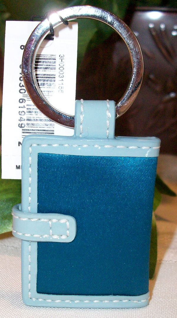 92404 satin picture frame fob turquoise pool  back