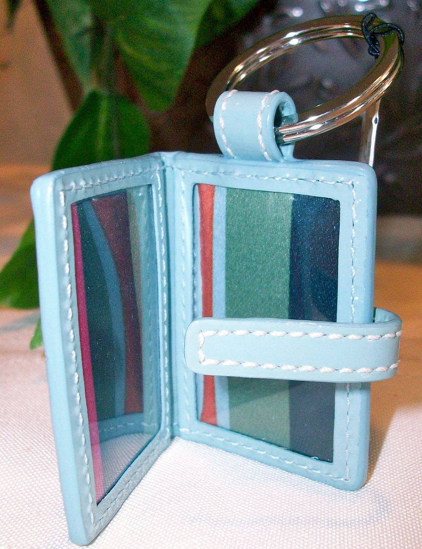 92404 satin picture frame fob turquoise pool open