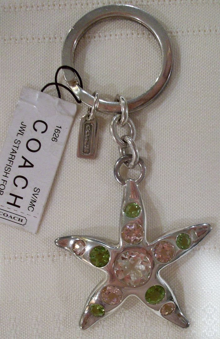 1626 jewel starfish keychain fob front