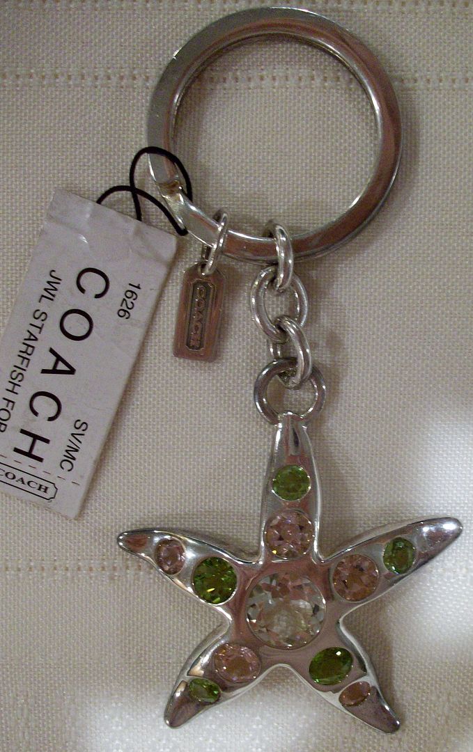 1626 jewel starfish keychain fob front