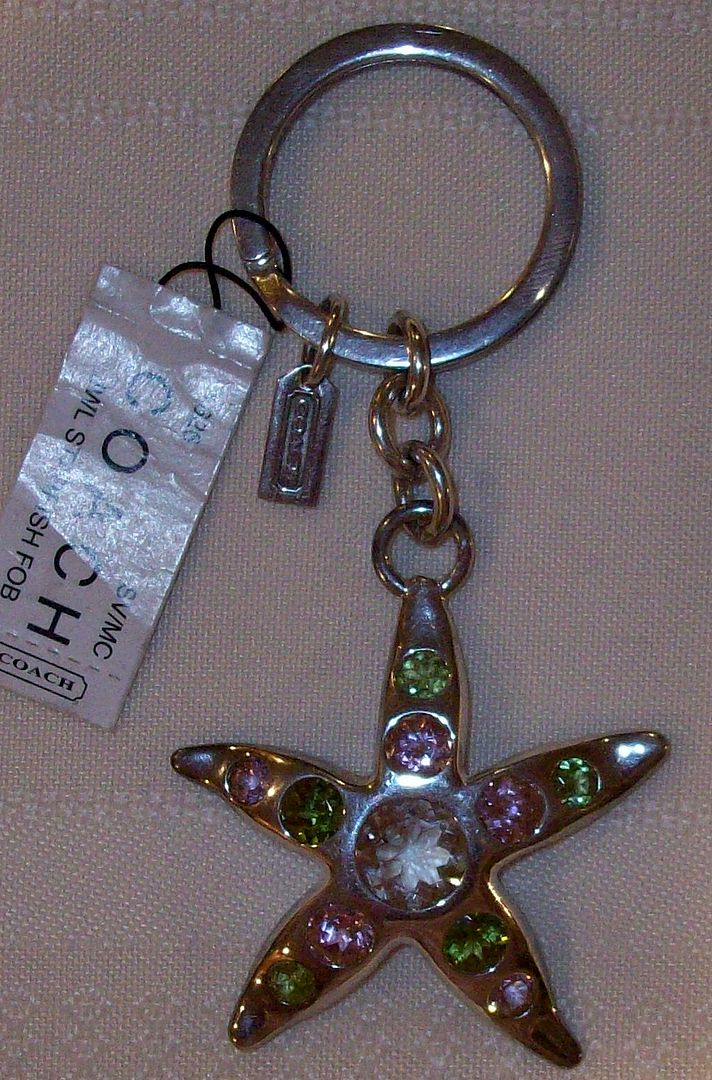 1626 jewel starfish keychain fob front