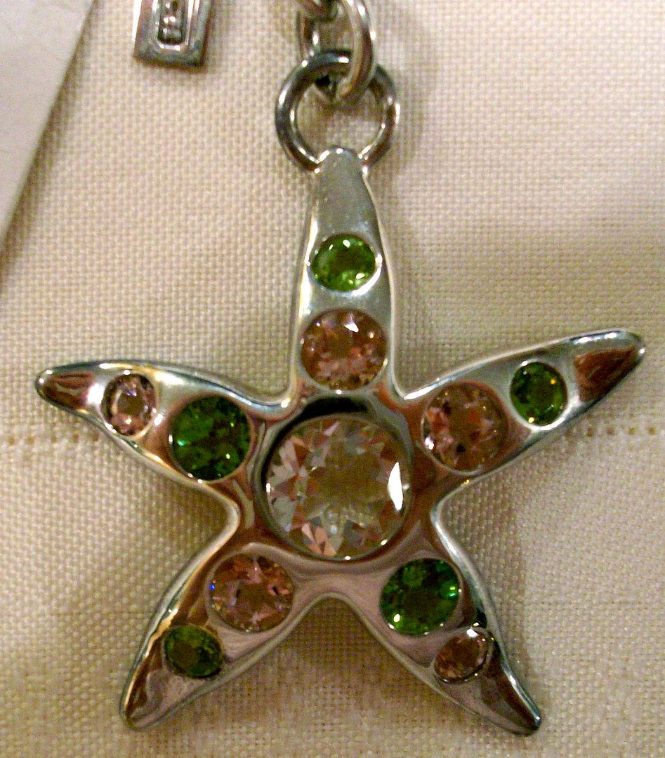 1626 jewel starfish keychain fob close