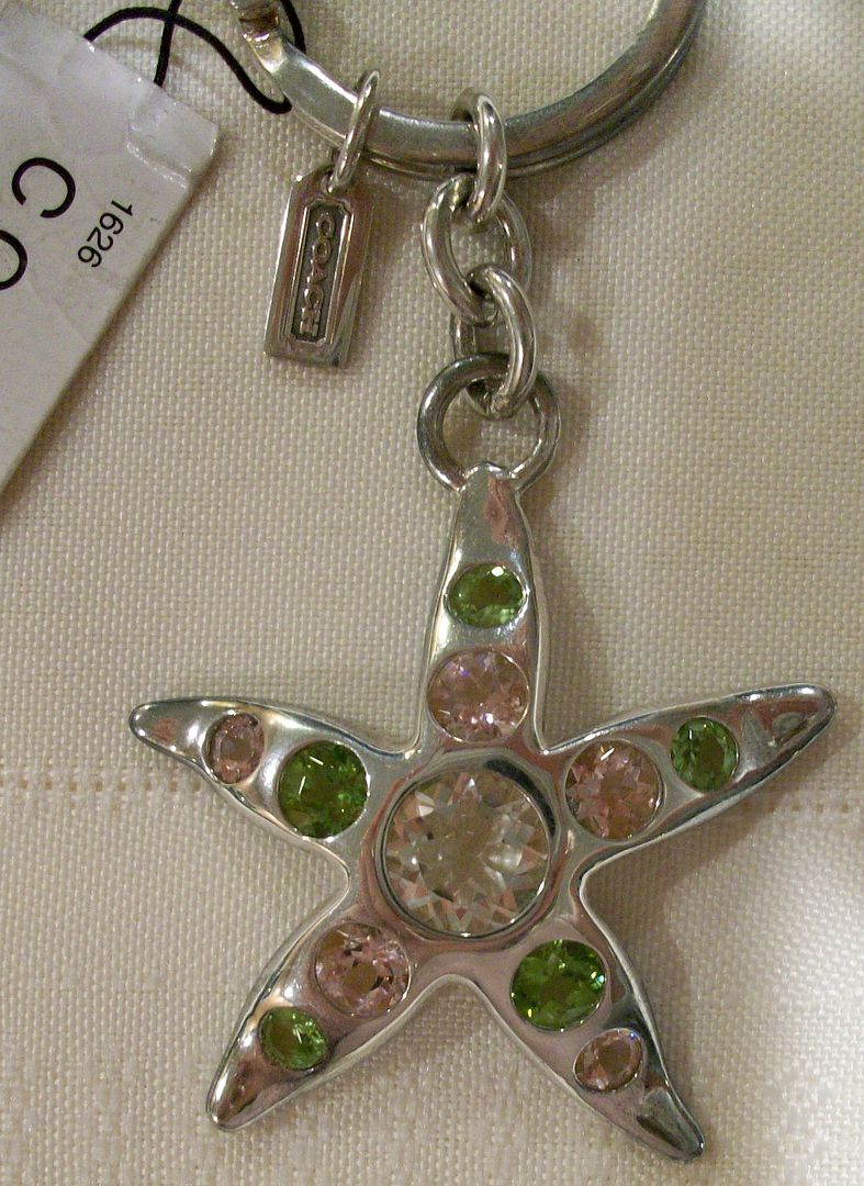 1626 jewel starfish keychain fob close