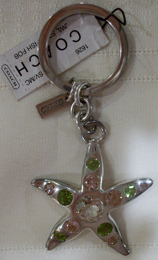 1626 jewel starfish keychain fob front