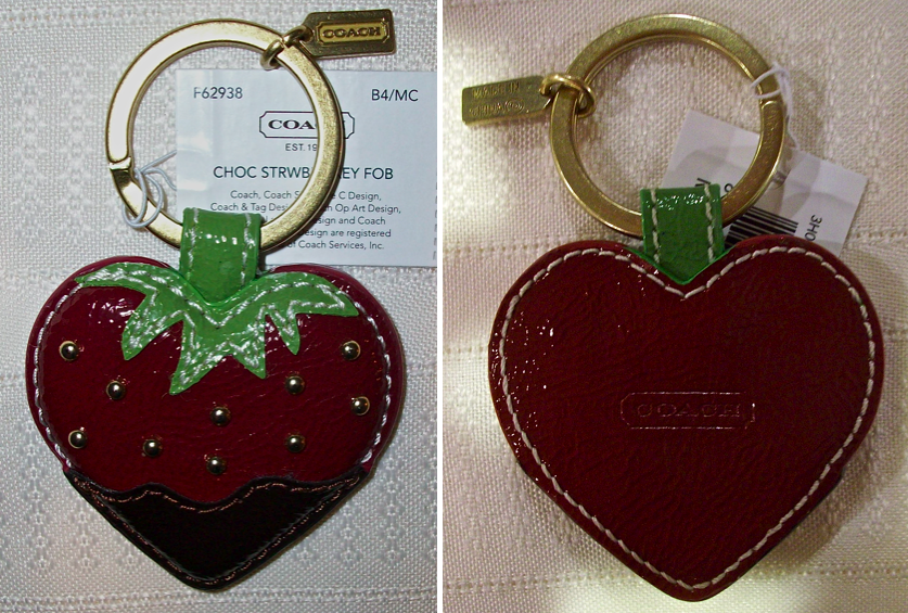 62938 chocolate dipped strawberry keychain front-back