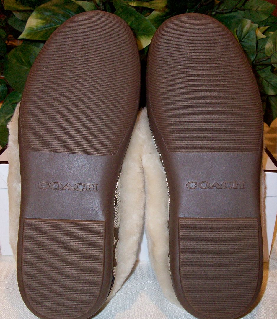 fiona signature shearling slippers khaki soles