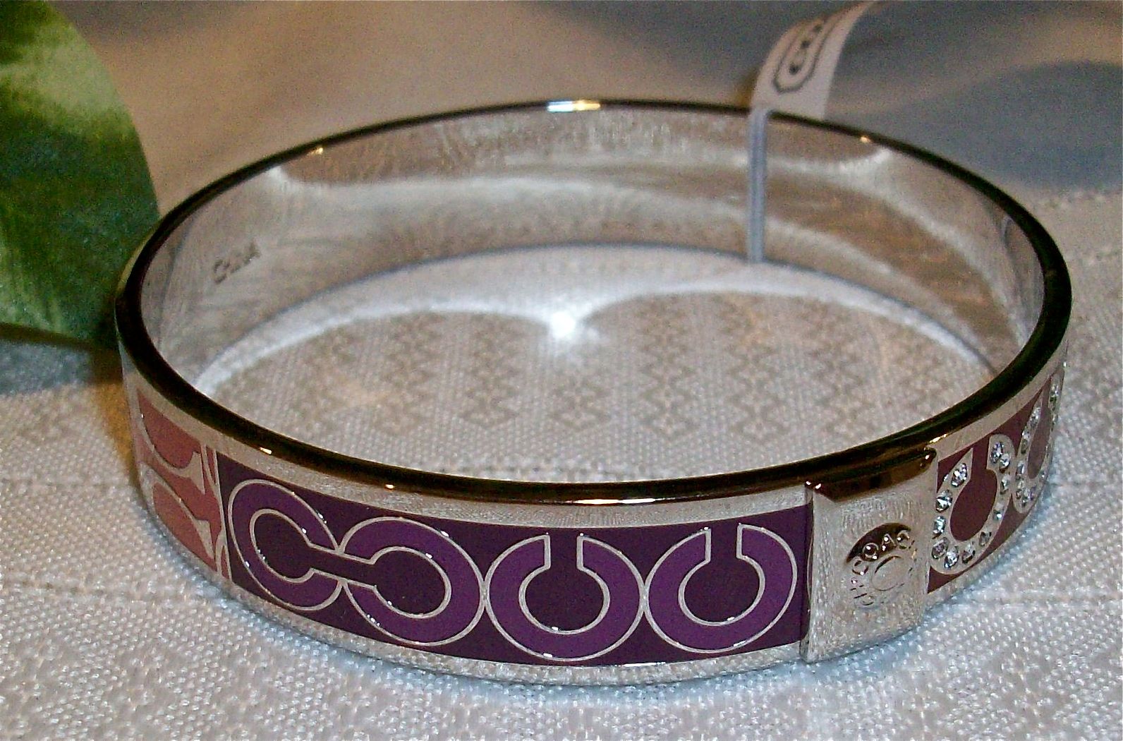 95256 bangle op art pave patchwork 1/2 inch pink multi