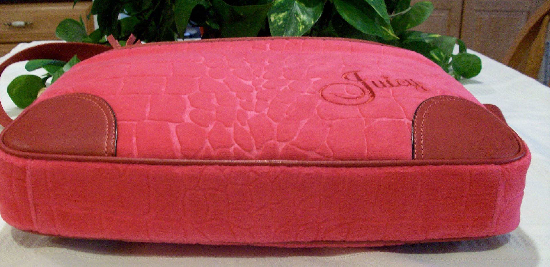 computer case pink velour bottom