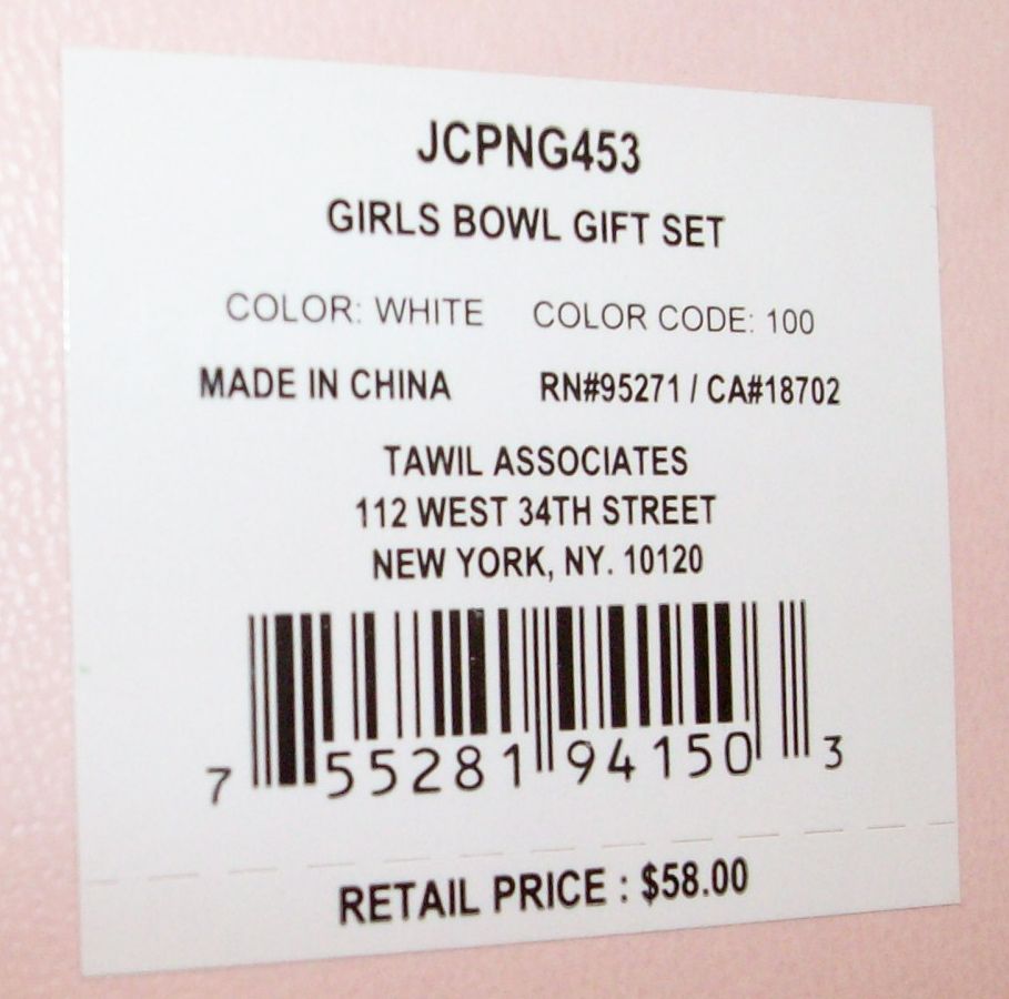 baby bowl girl box label