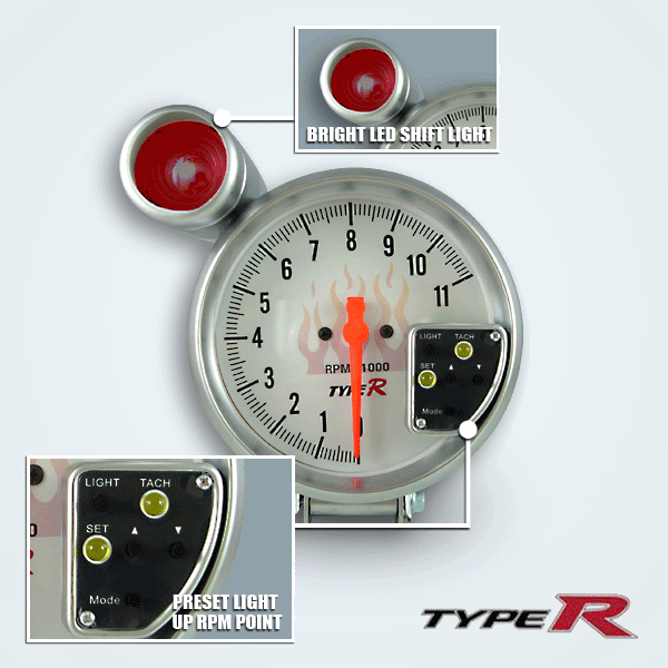 5" Monster Tachometer with Shift Lights & 7 Color Display [8100SW-7]