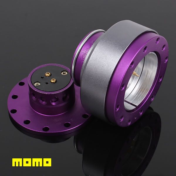 BRAND NEW Purple MOMO Steering Wheel Hub Quick Release Kit Snap Off