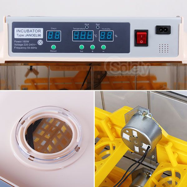  Specialist Digital Fully Auto 96 Egg Turner Incubator Chicken Duck