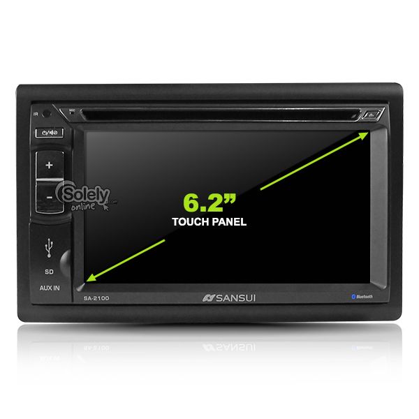 Sansui SA2100 Double Din Car CD DVD MP3 Player 2USB Slot Headunit w/Bluetooth eBay