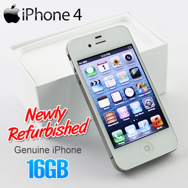 New Refurb Factory Unlocked APPLE iPhone 4 16GB White Smartphone Mobile Phone - Picture 1 of 1