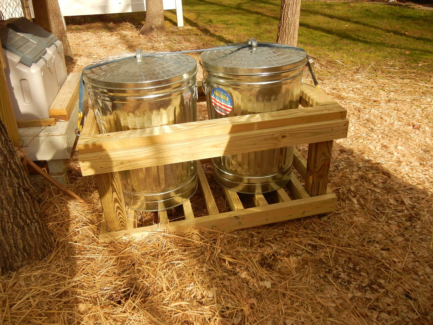 My vermin proof feed setup for my chickens. (Pictures) Survivalist Forum
