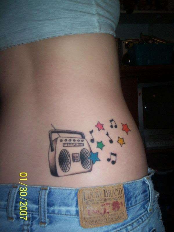 music heart tattoo. music heart tattoo