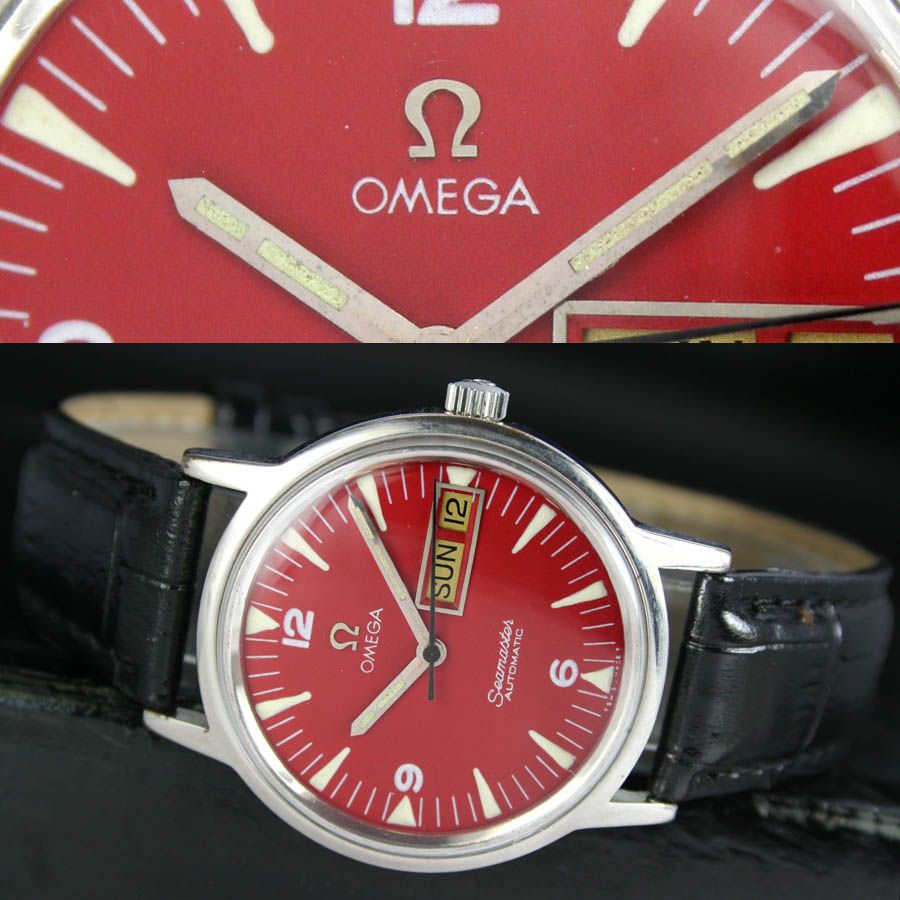 ANNO 1973 Rot OMEGA Seamaster Automatik Schnel Day Datum Radium Herren