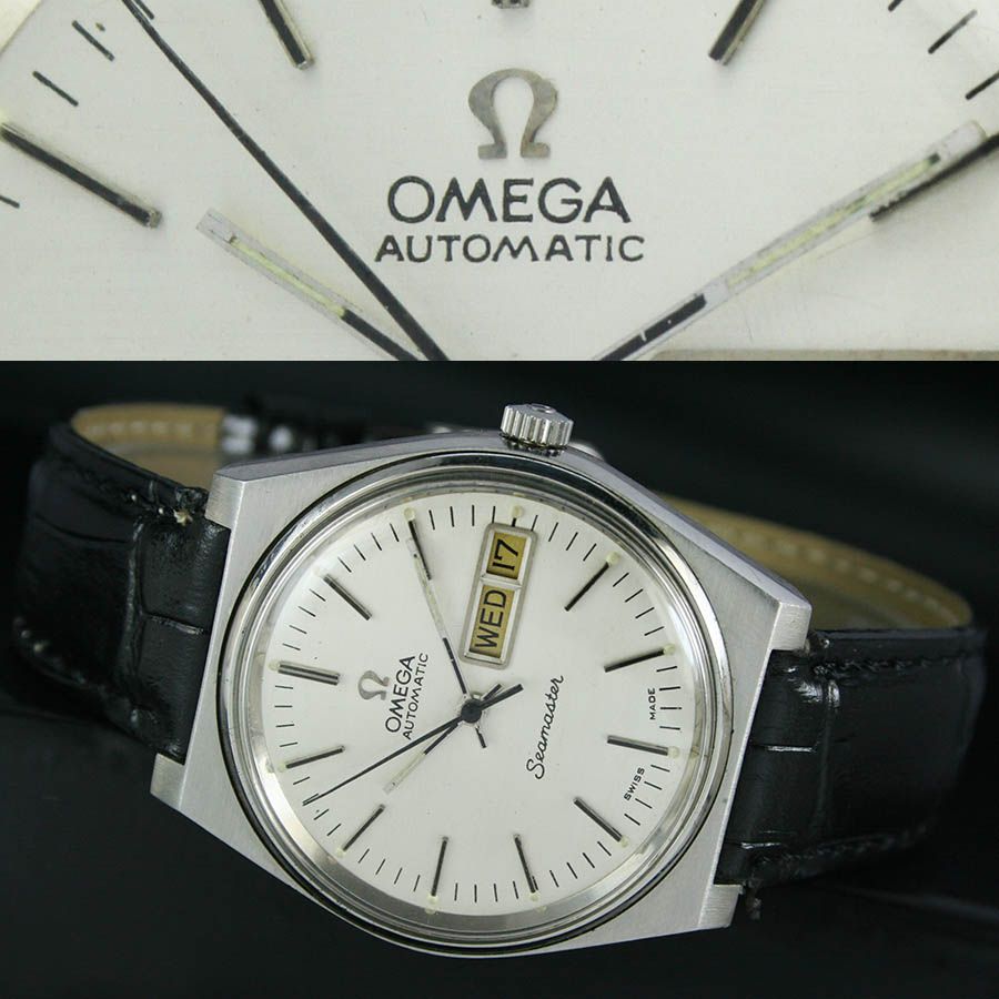 1974 OMEGA Seamaster Automatikaufzug Schnel Day Datum Stahl Uhr Montre