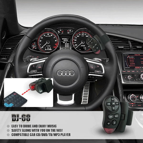 In Car Stereo Steering Wheel Infrared IR Remote Control | eBay