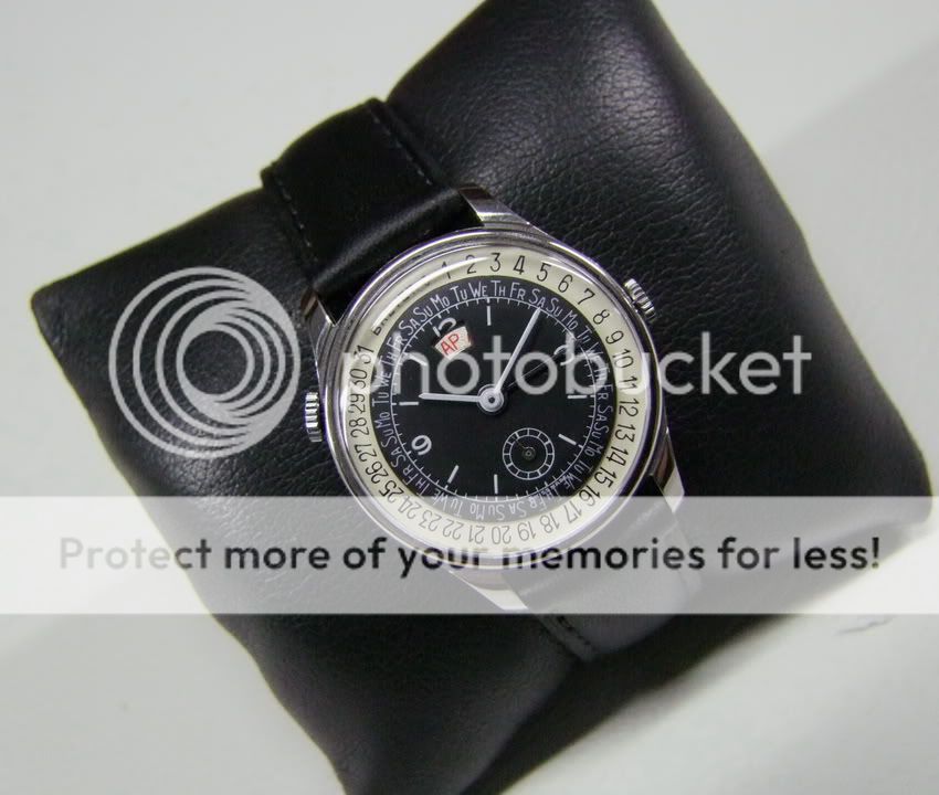 RARE 60S KELBERT CALENDAR POINTER BLACK DIAL MANS  